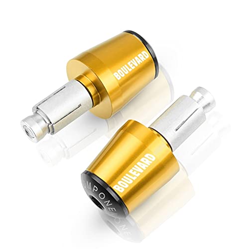 Empuñaduras de manillar con contrapeso de aluminio oro para Suzuki Boulevard S50 2