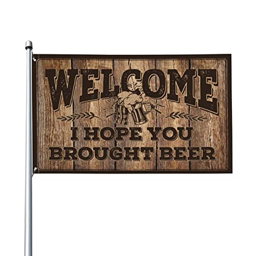 Drapeau de bière Welcome 152x244 : cadeau idéal pour chambre de gars