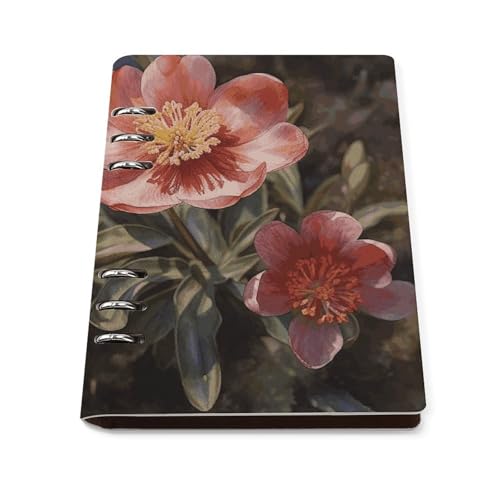FekiLoot Spring Flower Notebook Assorted Colors Spiral PU Notebook for