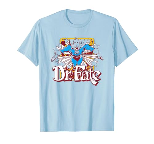 Justice League Dr. Fate Stars Camiseta, Hombre, Azul Bebé, XL