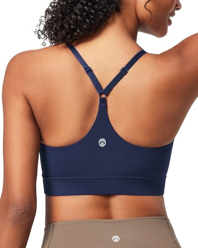 Image of Heathyoga Sports Bras for Women Adjustable Strappy Sports Bra Y-Back Low Impact Racerback Workout Bra with Removable Pads