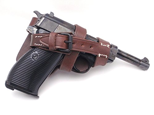 WWⅡ ドイツ軍 ルガーP08ホルスター（茶色）レプリカ★刻印有り★降下猟兵 Amazon | ドイツ軍 ルガーP08 P38 降下猟兵 ホルスター ブラウン
