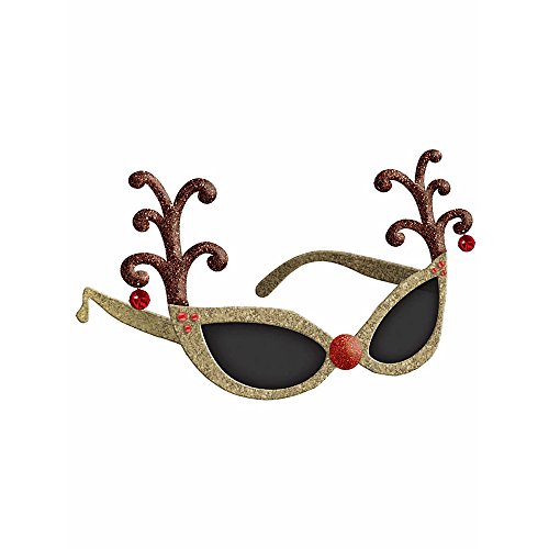 American Greetings Antler Glitter Plastic Fun Shades | Christmas Favor