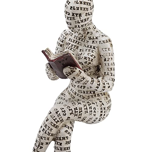 Resin Reading Woman Figurine, Modern Abstract Women Sculpture, Durable Material, Ideal for Home Decoration (F) - Image 4
