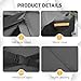 MORNYRAY Compatible with Jeep Wrangler 2 Door, Custom Fit JK JL TJ YJ CJ,Outdoor Waterproof Sun Rain Snow Hail Protection with Driver Door Zipper (Black, Custom Fit Jeep Wrangler 2 Door)