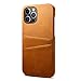 Leather Phone Case for iPhone 12 Pro Max Shockproof Leather Case Cover (C015) (Khaki)