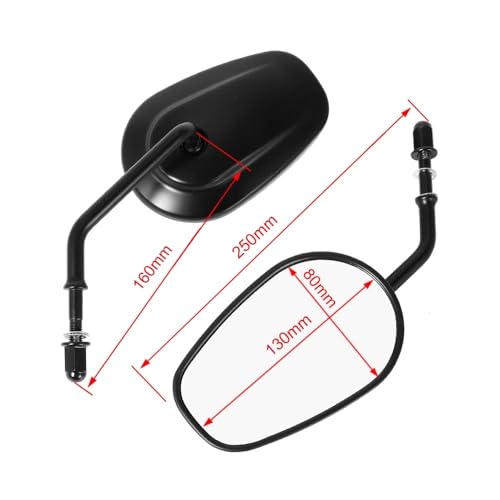 Rétroviseurs latéraux moto en aluminium robuste pour Softail - 4
