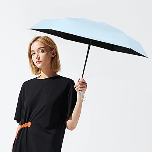 Esufeir Mini Travel Sun Umbrella For Purse With Case,Small Compact Uv Umbrella For Sun And Rain,Lightweight & Portable,Windproof Parasol Umbrella With 99% Uv Protection For Women Men Kids(Syblue) #TOP6