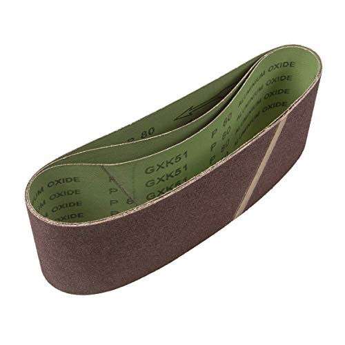 Worksafe CB16180/3 100 x 610mm Sanding Belt 80Grit - Pack of 3