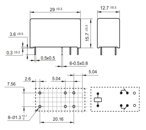 Relais 212DBF9 commutation fiable 12V 8A pour protection de circuit - 2