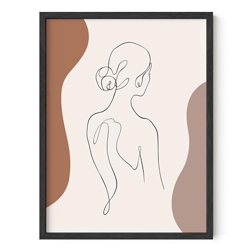 HAUS AND HUES Minimalist One Line Wall Art – Modern