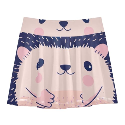 Tennis Skirts Toddler Cartoon Hedgehog Flowers Girls' Shorts Athletic Skorts Breathable Cheer Skirt 4t