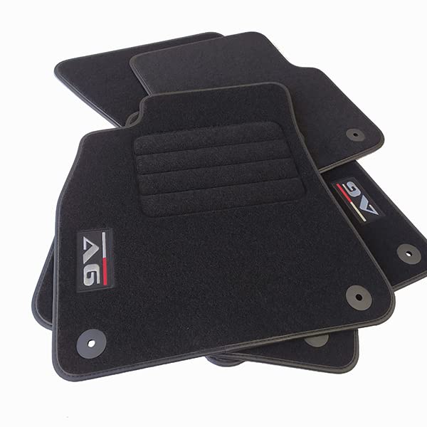 Car Lux AR06882 - Alfombrillas alfombras en moqueta Velour con Logo para Audi A6 C8 Desde 2018 hasta Hoy
