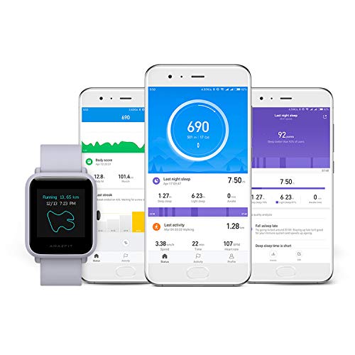Amazfit-BIP-smartwatch-by-Huami-with-all-day-heart-rate-activity-tracking-sleep-monitoring-GPS-30-day-battery-life-Bluetooth-White-Cloud-One-Size