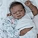 Anano Black Reborn Baby Dolls Silicone Full Body 18 in Realistic Baby Doll Boy, Full Silicone Babys Doll, African American Newborn Babies, Black Reborn Dolls with Accessories