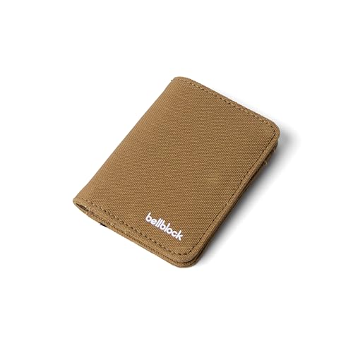 Image of Bellblock Canvas Card Holder for Men /Women | Slim Handcrafted Mens Card Wallet | Upto 7 Cards & Folded Cash | Cotton Canvas | Mustard (Pack of 1)