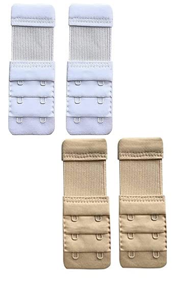 � Bra Hook Extender-2 Hook - 3 Rows (with Extra Elastic) Save Your Bra Increase WHITE,CREAM COLOR SET-image-40