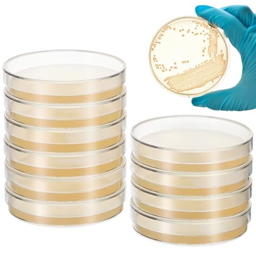 OUNONA Placas Con Agar Laboratorio De Preciputadas De 10 Piezas Kit De Ciencias Petri Placas Con Agar | Kit De Crecimiento Del Proyecto De La Feria De Ciencias Top Ciente