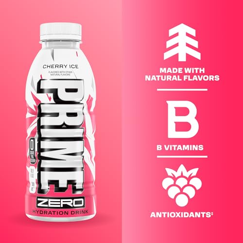 Image of PRIME Hydration Ice Red Chill, Sports Drinks, Enhanced with Electrolytes for Maximum Hydration, BCAAs 250 mg, B Vitamins, Antioxidants, Low Sugar, 1.4 oz, Pack of 12
