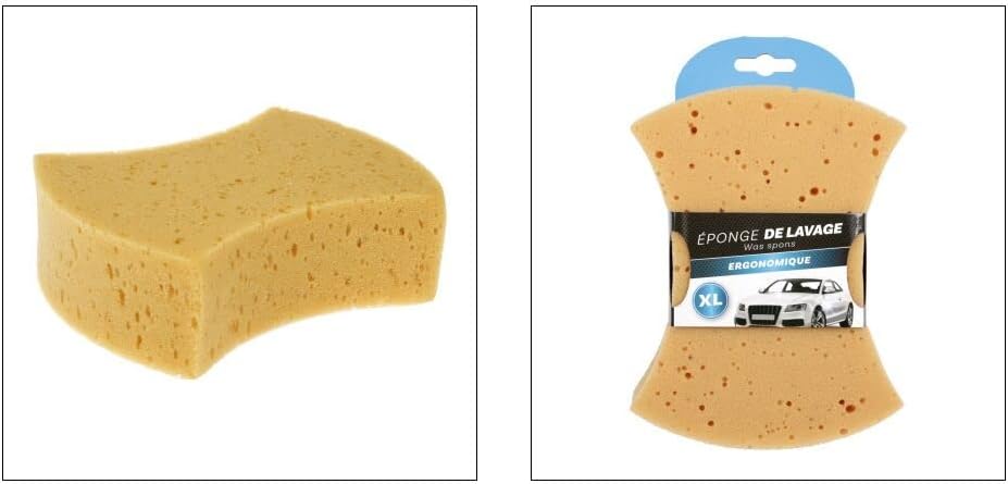 Synthetic Sponge Cleaning Sponge - Size XL - Dimensions: 19 x 13 x 6 cm - Material: Synthetic - Ergonomic Shape - For All Types of Cleaning and Working - Natural Look