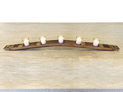 Wine Barrel Stave 5-Candle Holder #TOP1