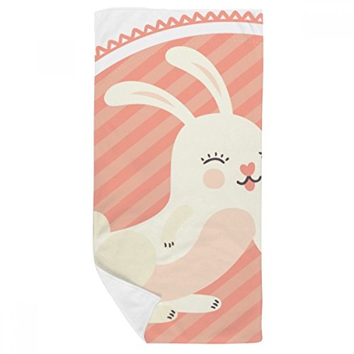 Serviette de bain Pâques 35x70cm en tissu doux multicolore - 2