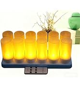 Amazon.co.jp : EuroFone LED キャンドルライト-12個の充電式LED点滅