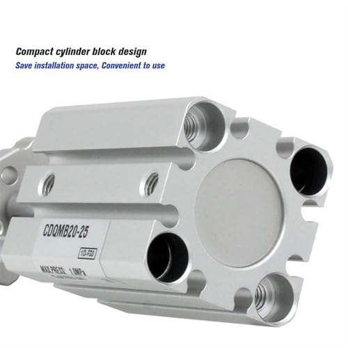 Vérin pneumatique CQMB 20 mm anti-rotation avec tige de guidage intégrée - 5