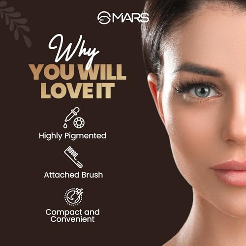 MARS Eyebrow Pencil With Spoolie | Long Lasting & Smudge Proof | High Pigmented Eyebrow Pencil | (1.2 gm) (Black) - Image 3