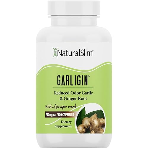 NaturalSlim Garligin Garlic & Ginger Immune Supplement, 100 Capsules