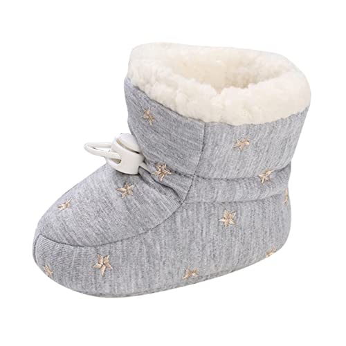 Toddler Fuzzy Lined Boots Size 12 Baby Girls Light House Short Booties Newborn Funny Furry Winter Warm Cozy Shoes