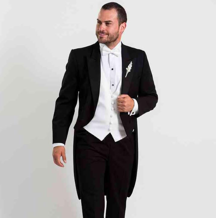 Men's Tailcoat Formal Slim Fit Suit Dinner Jacket Swallow-Tailed Coat Morning Suits Tail Coat Pants3