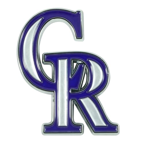 FANMATS 26573 Colorado Rockies 3D Color Metal Emblem, Diecut Team Logo Auto Emblem
