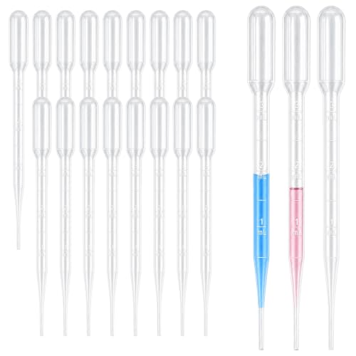 Zkupanx 20-Pack 3mL Disposable Plastic Dropper Pipettes for Resin &amp; Oils