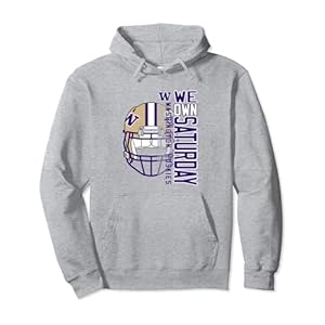 Washington Huskies Football Saturdays Gray Pullover Hoodie
