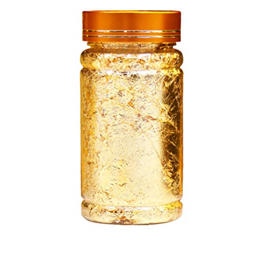 HEALLILY 3 Pcs Flocos de Folha de Ouro de Papel de Folha Metálica para Diy Artesanato Pintura Dourad