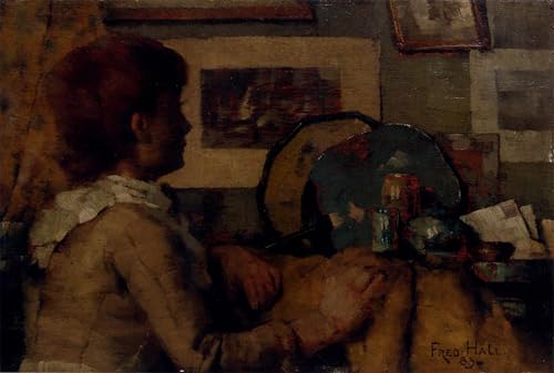 Lienzo Frederick Hall Donna con i fan de 60x90cm: Decora tu hogar con arte