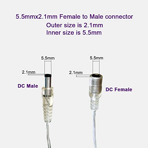 Image of 12V DC Sensitive Dimmer Switch for Led Light, Unique Female Male Led Dimmer Controller with 1 Female Power Jack Adapter, Brightness Adjustable for LED Strip Light, Neon Light, Neon Sign