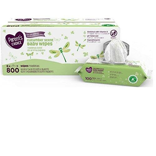 Parent's Choice Cucumber Scent Baby Wipes (Pack of 1, 800 count)