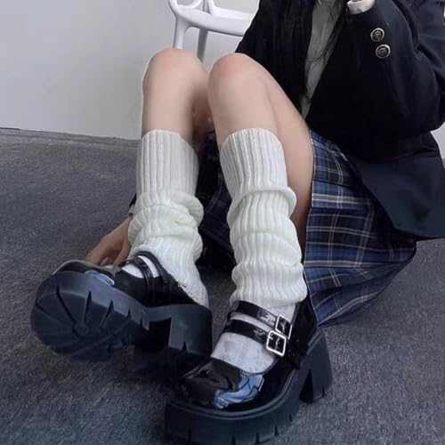 Image of 2 Pcs Leg Warmers Y2k, Leg Warmers, Y2k Accessories, Cute Kawaii Cream Legwarmers for Women Winter