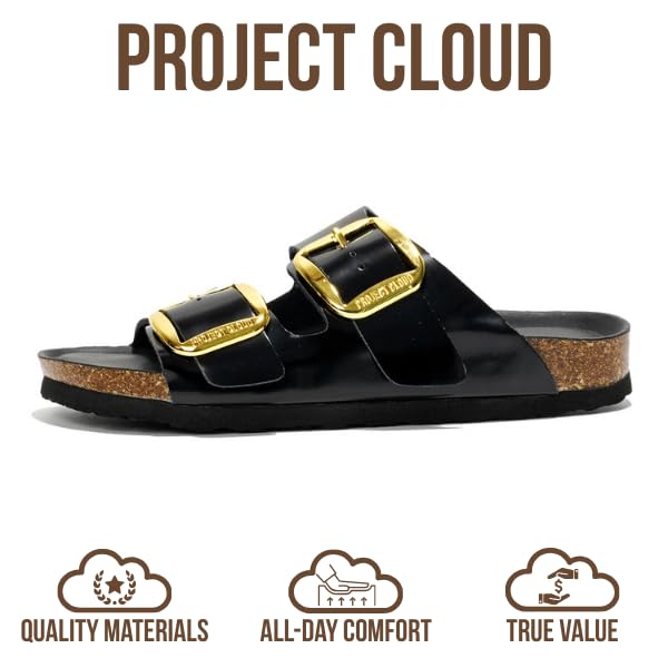 Image of Project Cloud 100% Genuine Leather Footbed Sandals for Women (Santorini)