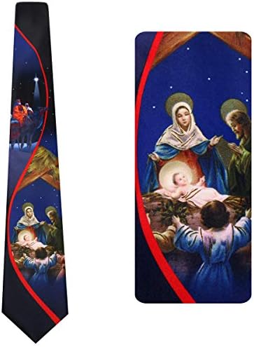 mumusung Nativity Scene Tie Mens Manger Neckties
