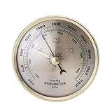 Stazioni meteorologiche in metallo di alta qualità Design multifunzionale (manometri, igrometro, termometri) con telaio in metallo dorato garantisce un'estetica ambientale precisa ed elegante
