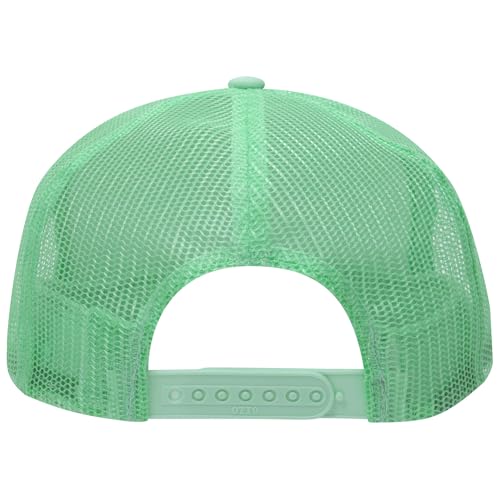 Image of OTTO Polyester Foam Front 5 Panel High Crown Mesh Back Trucker Hats in 97, Bulk, Wholesale