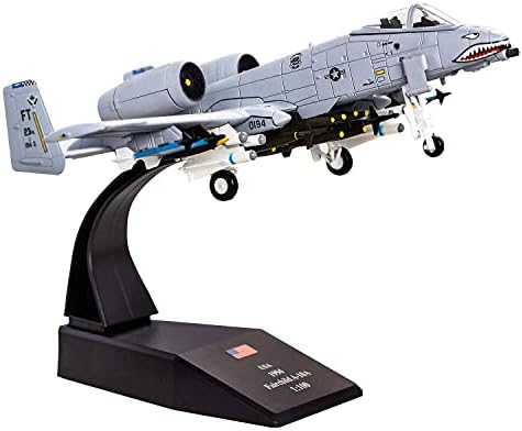 1/100 A-10 Thunderbolt II Warthog Attack Plane（Painted Version） Metal Fighter Military Model Diecast Plane Model for Collection or Gift