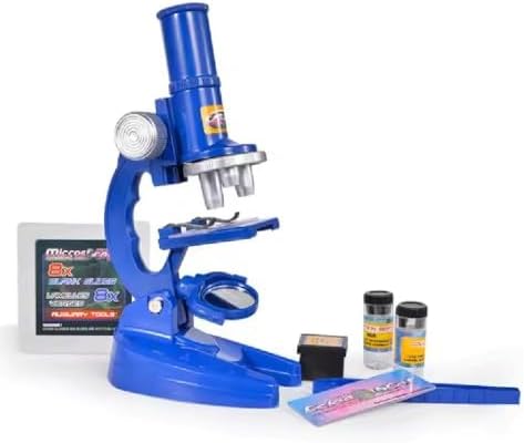 Microscópio Infantil Educativo, 450x LED, Kit Laboratório com Ace...
