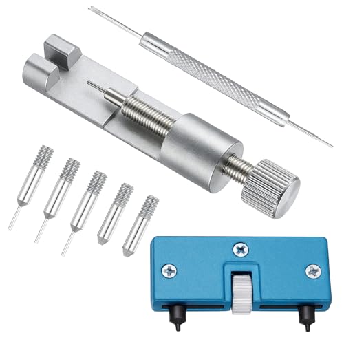 Gtziqa Watch Link Removal Tool, 3 Pcs Stainless Steel Watch Pin Removal Tool Professional Pin Remover for Sizing Strap ith Extra Replacement for Watches Repair Adjustment