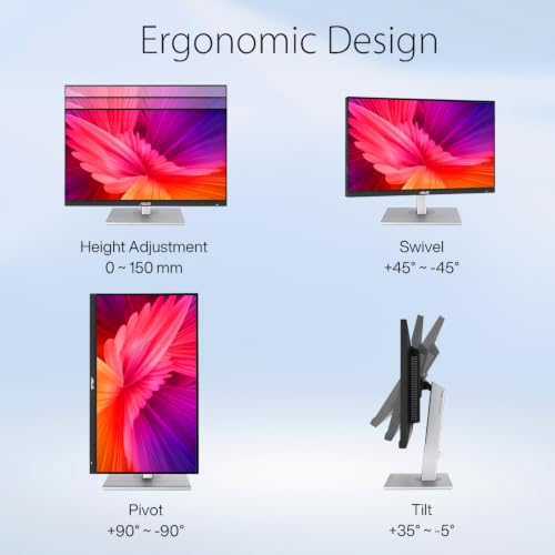 Image of ASUS ProArt 27 inch 4K UHD Monitor, IPS Panel, HDR10, 100% sRGB /Rec.709, ΔE < 2, Calman Verified, USB-C 65W Power Delivery, HDMI /DisplayPort /USB Hub, Eye Care Technology, Ergonomic Stand
