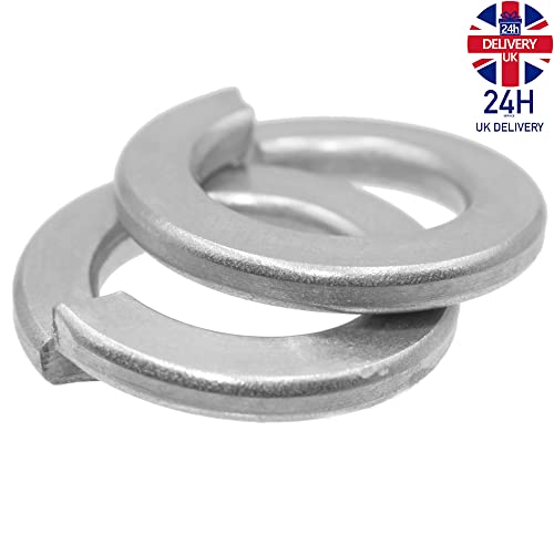 Spring Lock Washers M12 (12mm) Pack of: 100 Steel Zinc Plated Square Section Washer DIN 127 - Image 4