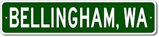 Bellingham, Washington Metal Wall Decor City Limit Sign SIZE: 4 x 16 Inches